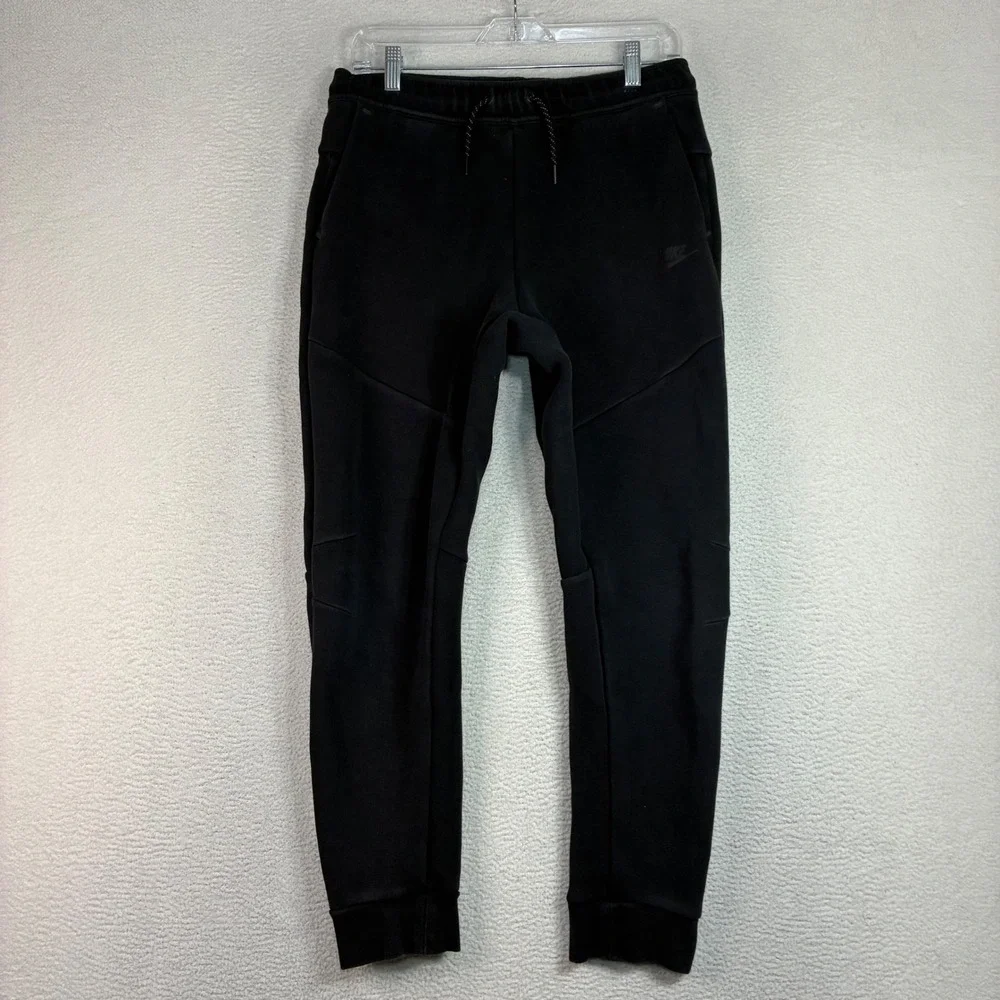 Nike Tech Fleece Jogger Pants Boys XL Black Tapered Sweatpant Stretch HV5869-010